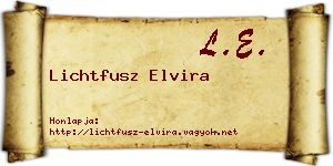 Lichtfusz Elvira névjegykártya