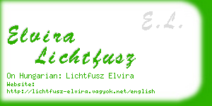 elvira lichtfusz business card